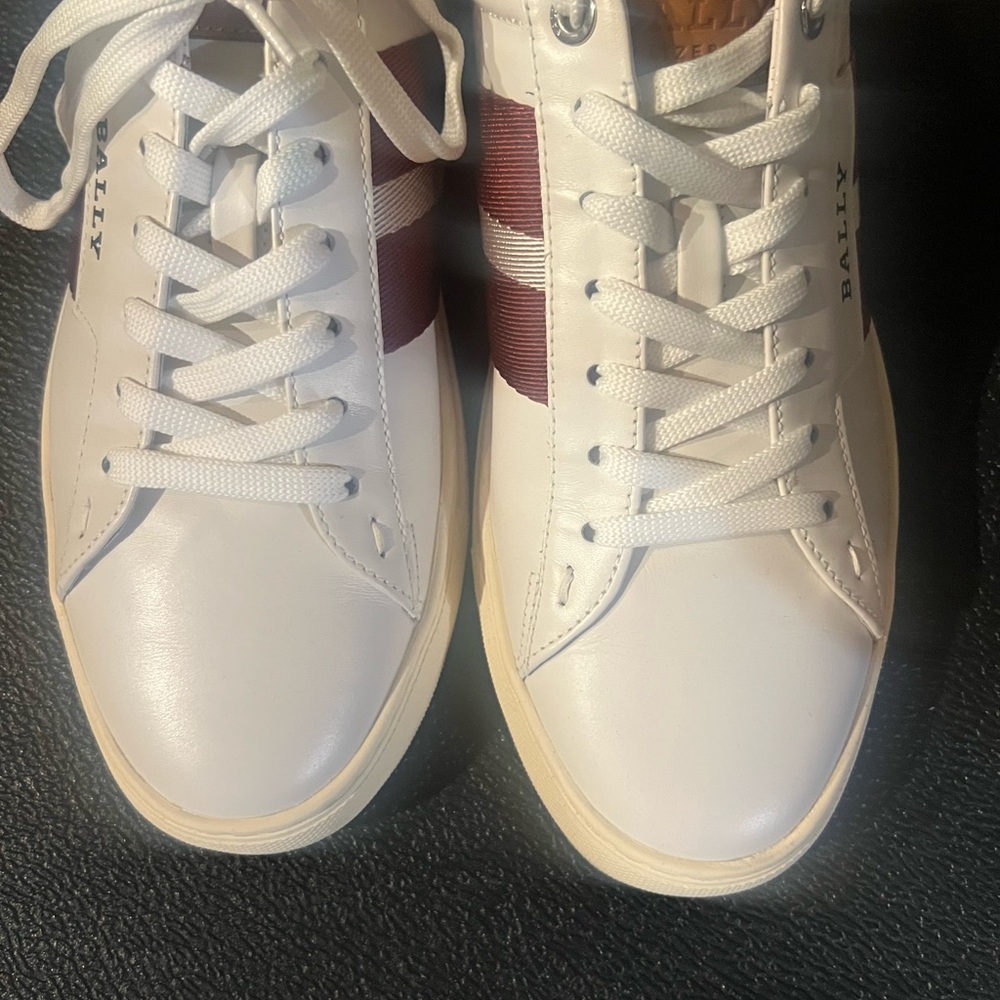 Bally sneakers! Size US 10 worn once! In great condition!